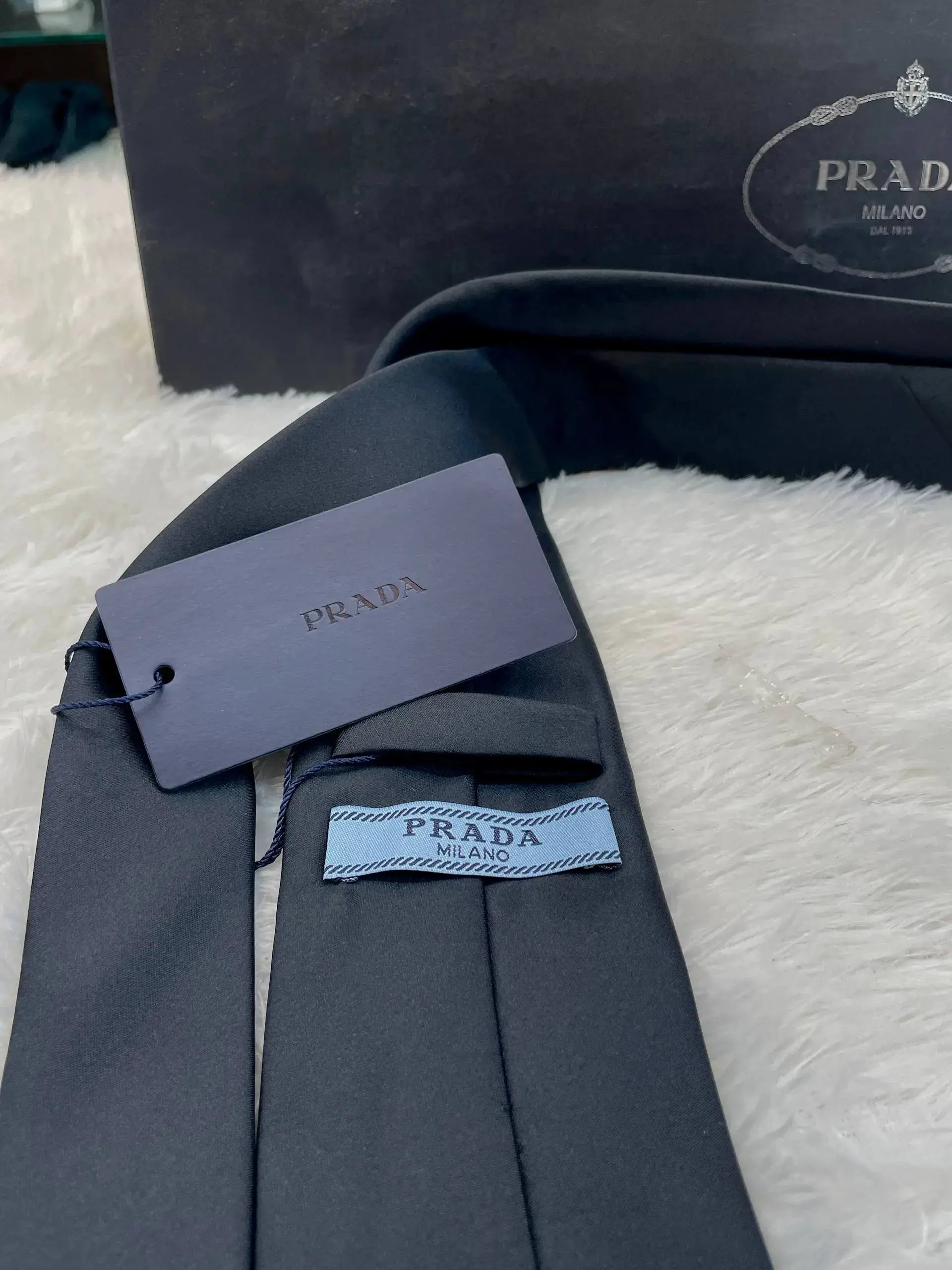 Prada re-nylon premium tie for mens black
