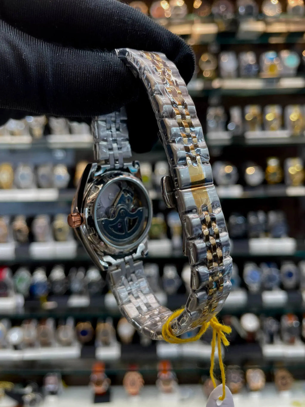 Automatic machine party wear watch for girls