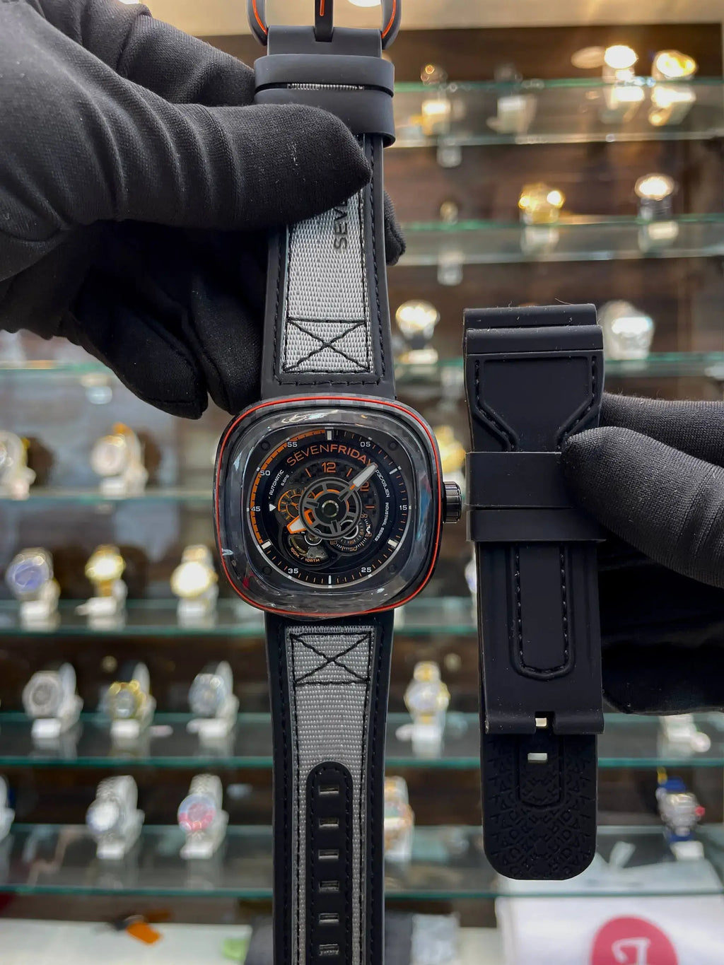 Seven Friday sf-p3c/09 orange carbon nfc in automatic master piece