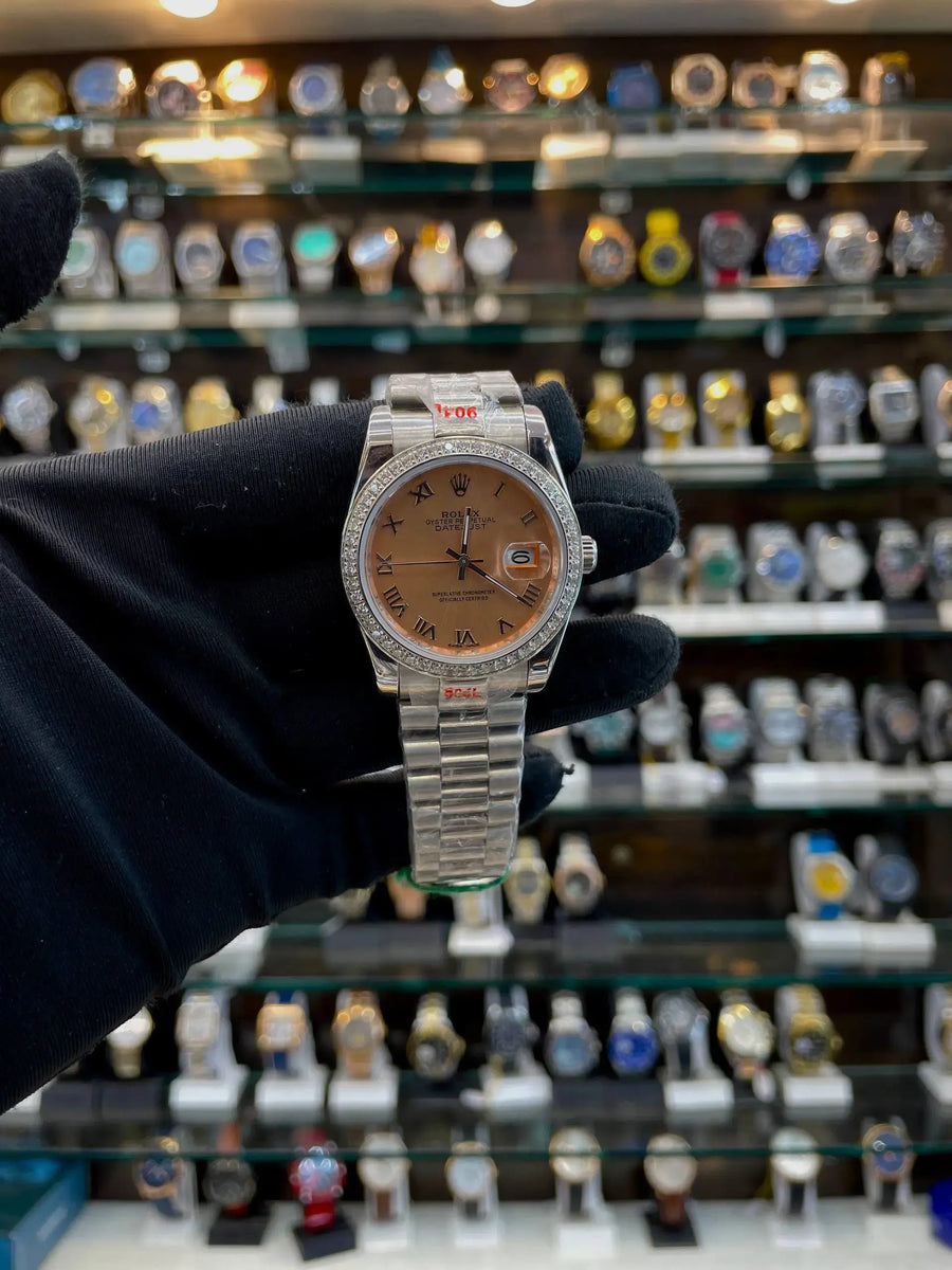 Rolex date just now in master piece of mens 36mm