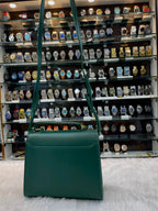 Yes saint laurent YSL mini Cassandra green top handle bag in master piece