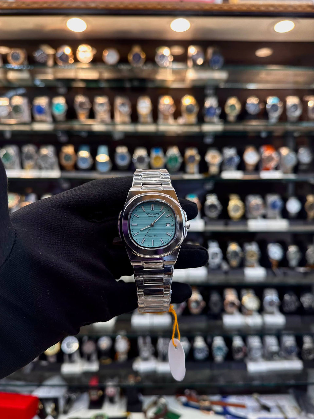 Patek Philippe Tiffany blue watch for men front view