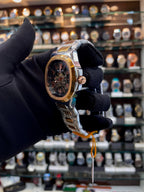 Patek Philippe transparent black dial automatic watch side view