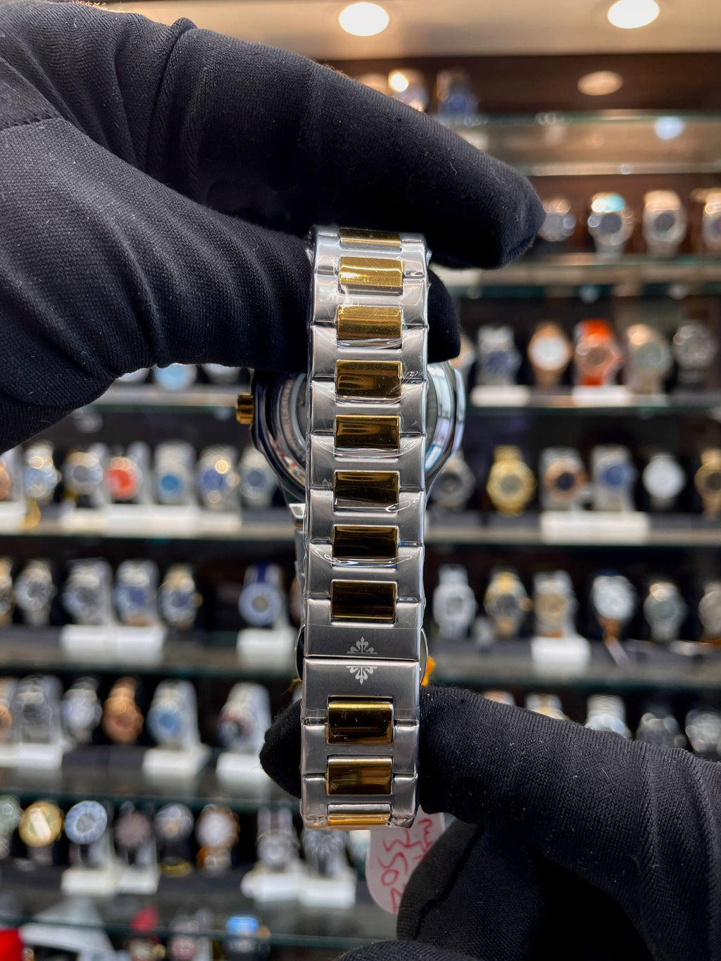 Patek Philippe automatic white dial strap view