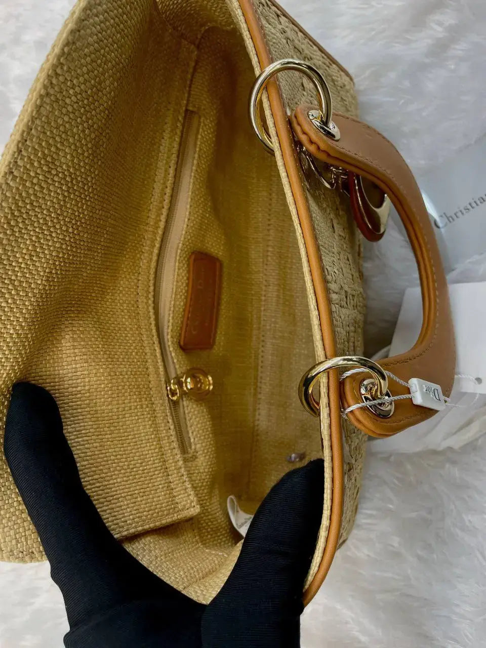Dior D-Joy micro channage patterned mini bag in master piece