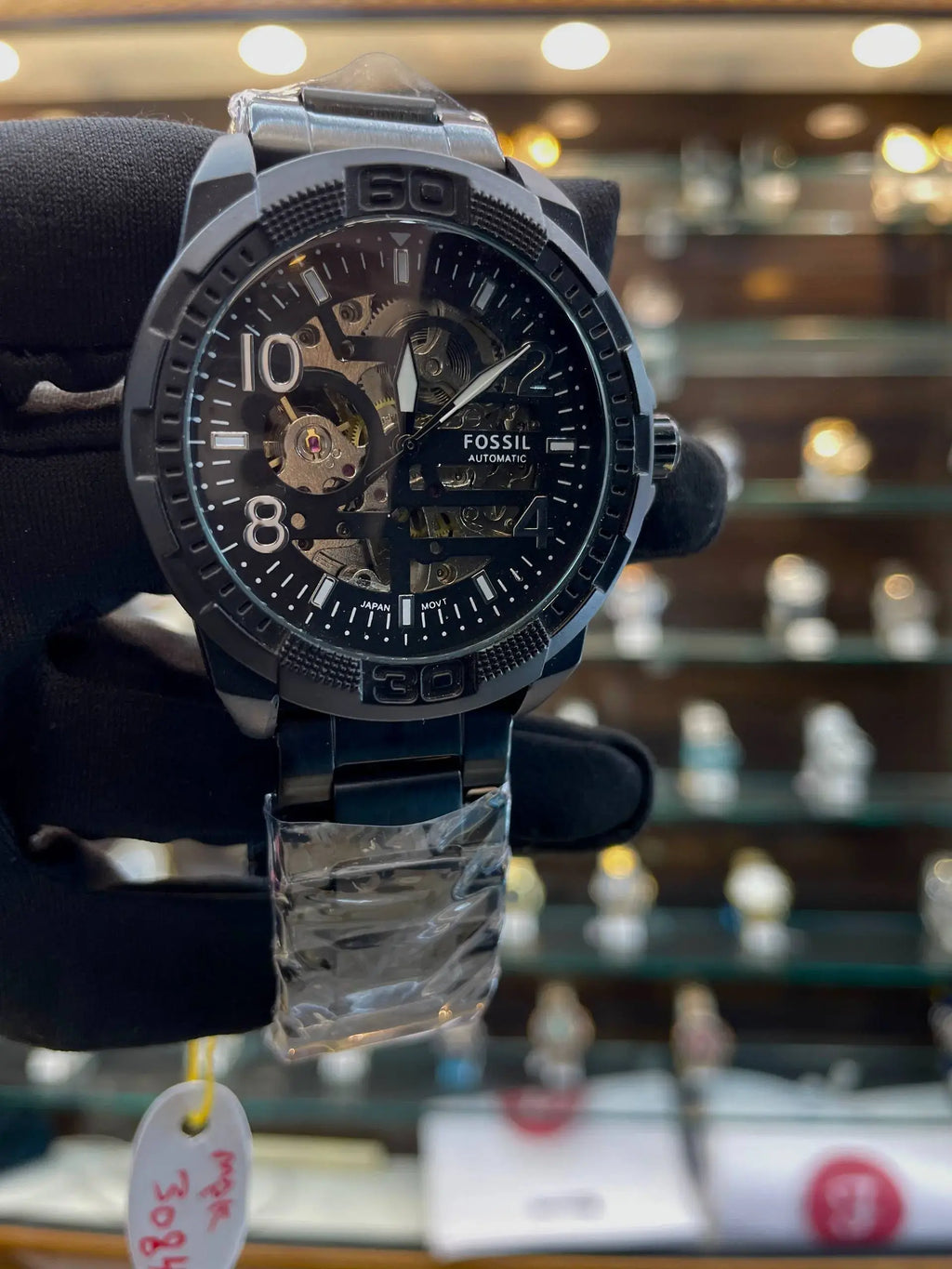 Fossil automatic bold body for mens in full black