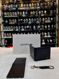LACOSTE CROCODILE-TEXTURED BI-FOLD WALLET COMBO SET