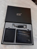 MONT BLANC FAUX-CROCODILE BLACK 🖤 WALLET COMBO SET