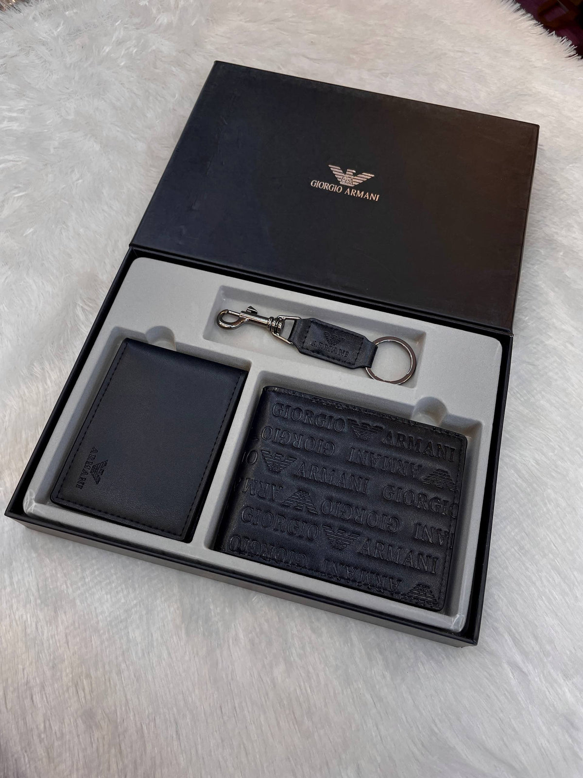 GIORGIO ARMANI BLACK 🖤 WALLET COMBO SET