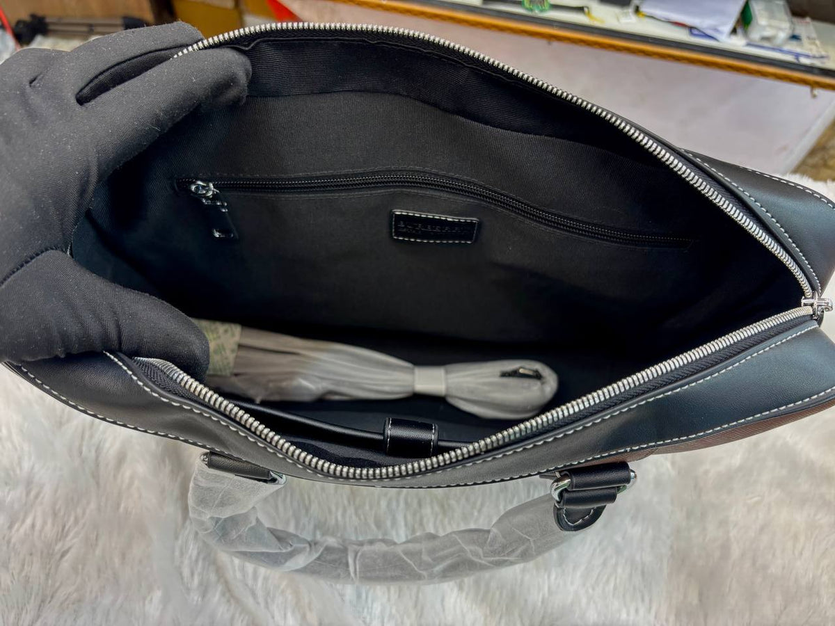 BURBERRY AINSWORTH CHECK BRIEFCASE IN DARK BIRCH BROWN 🤎 MASTER PIECE LAPTOP BAG