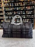 BURBERRY BOSTON HOLDALL IN CHARCOAL GREY 🩶 CHECK IN MASTER PIECE