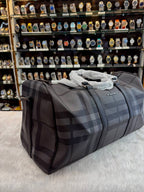 BURBERRY BOSTON HOLDALL IN CHARCOAL GREY 🩶 CHECK IN MASTER PIECE