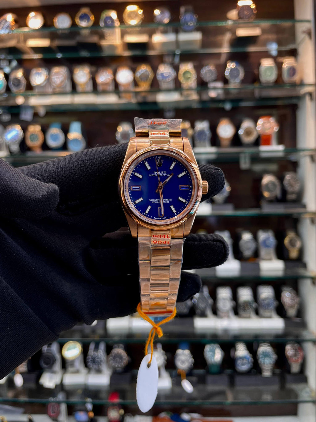 ROLEX OYSTER PERPETUAL 34 CRAFTED IN 18 CT EVEROSE GOLD 🥇 IN MASTER PIECE 🔥 GIRLS 🤩