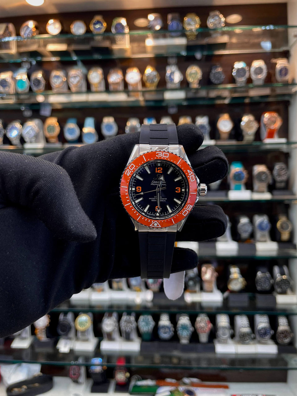 omega seamaster ocean 600m watch front view