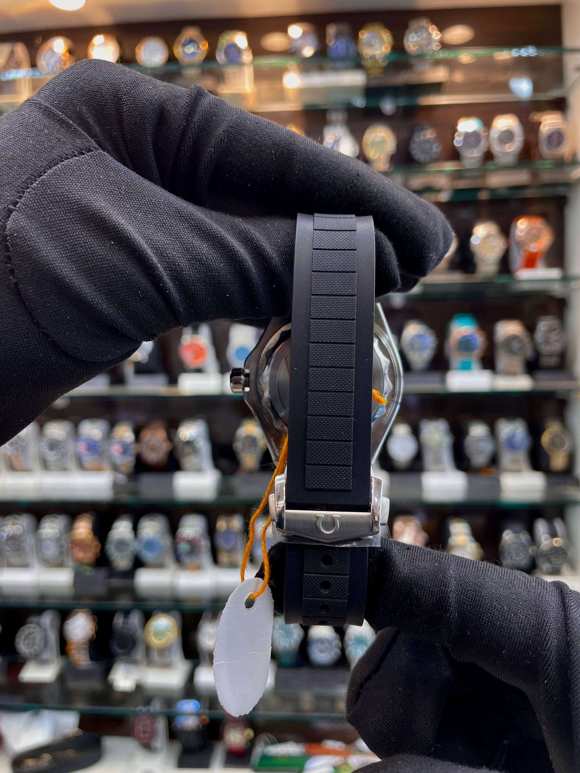 omega seamaster watch strap view