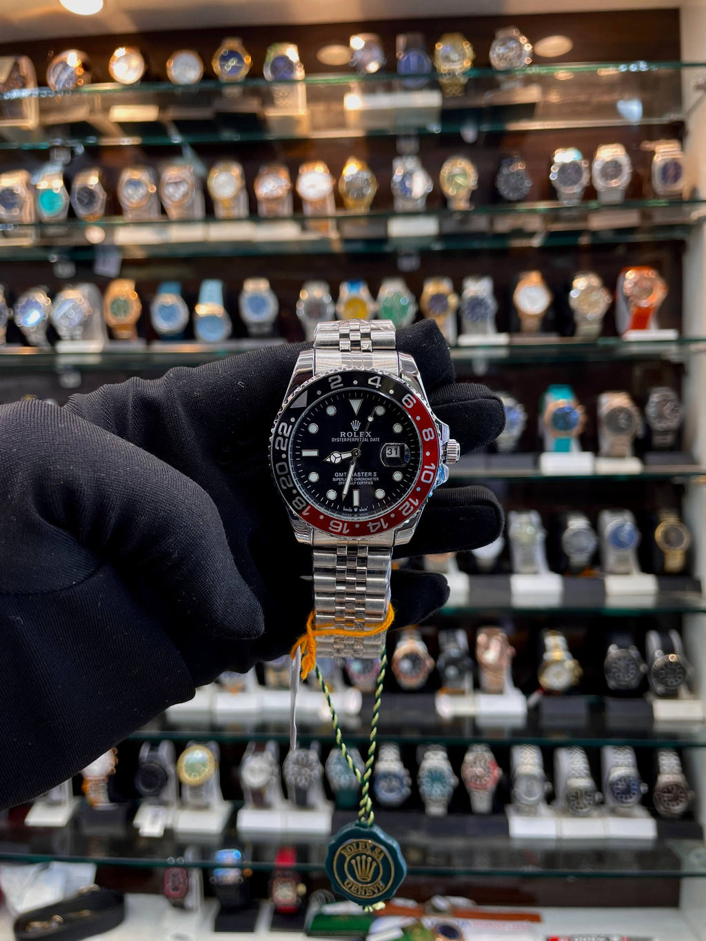 rolex gmt oyster perpetual watch front view
