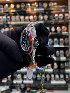 rolex gmt oyster perpetual pepsi watch side view