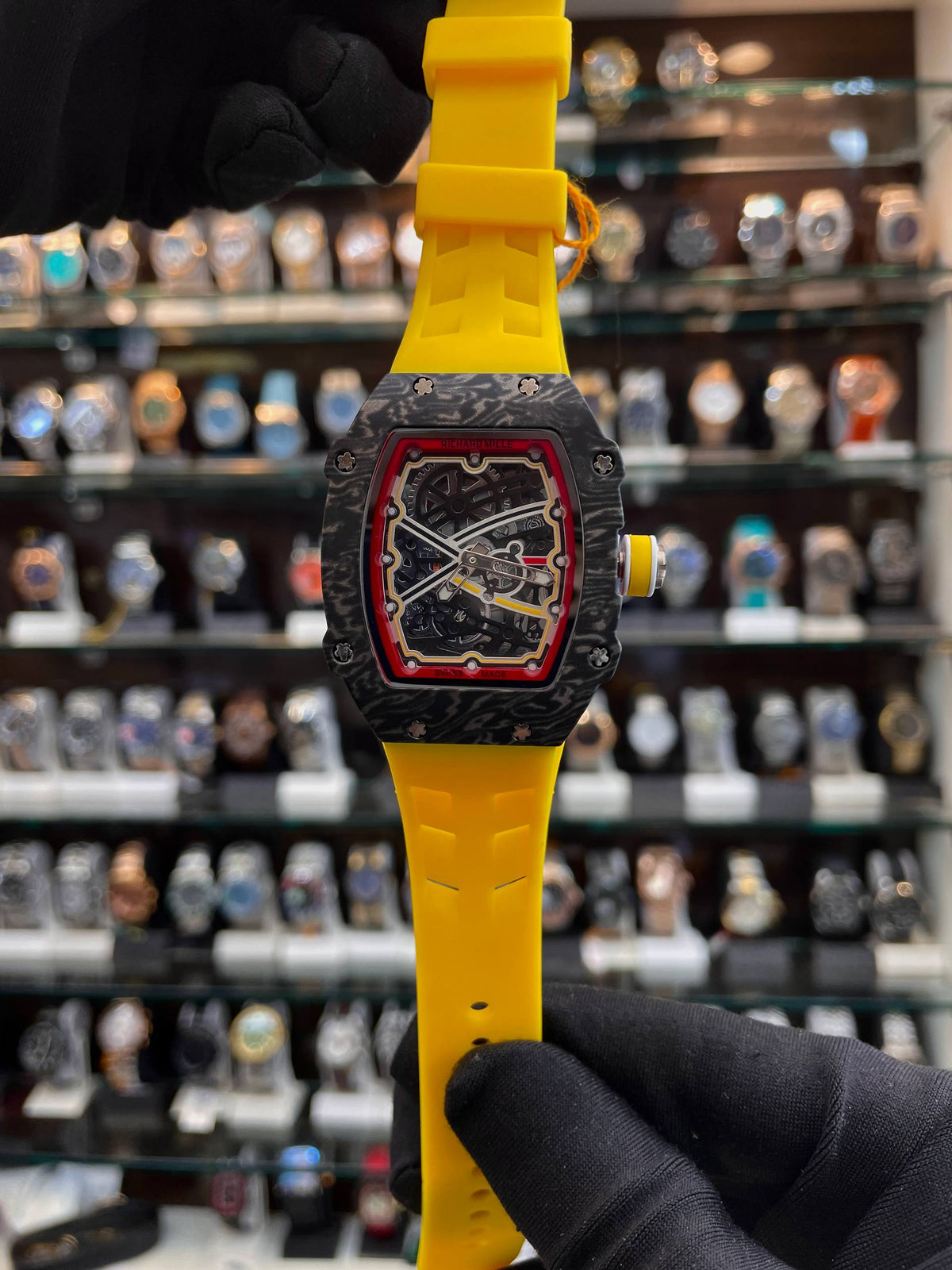 richard mille rm-07 slim watch front view