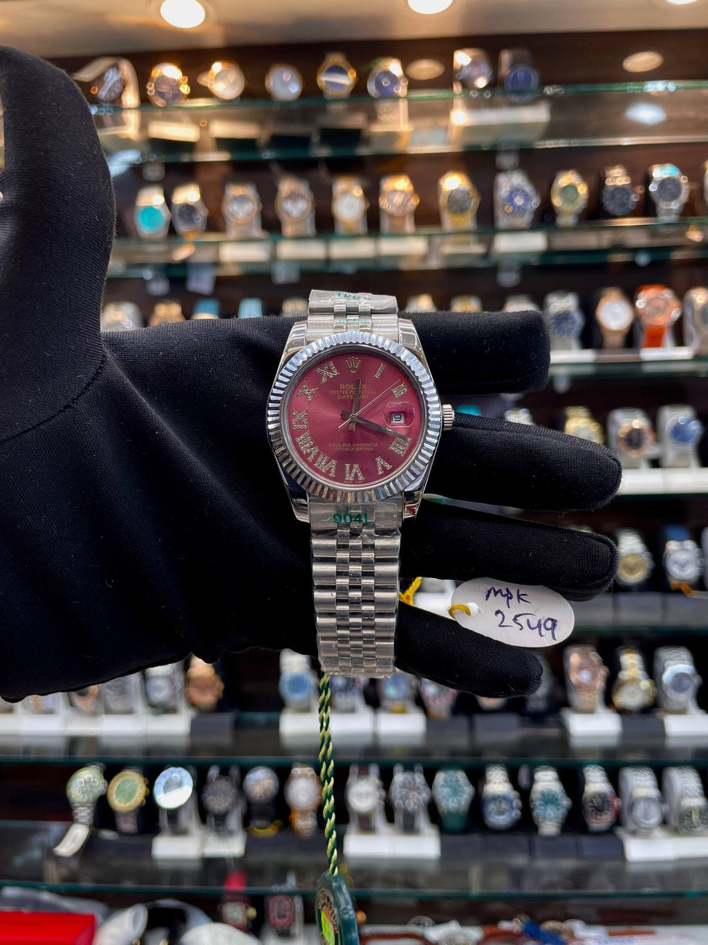ROLEX DATE JUST PINK 🩷 DIAMOND-SET DIAL FOR MENS IN MASTER PIECE 🔥