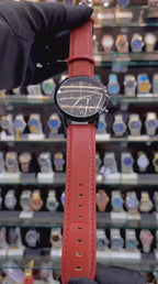 FOSSIL NOW IN CHRONO FOR MENS LEATHER BLACK 🖤 DIAL