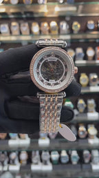 Fossil Automatic Dual Tone White Watch for Girls