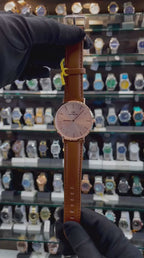 DANIEL WELLINGTON (DW) FOR MENS 🤩 IN LEATHER BROWN 🤎
