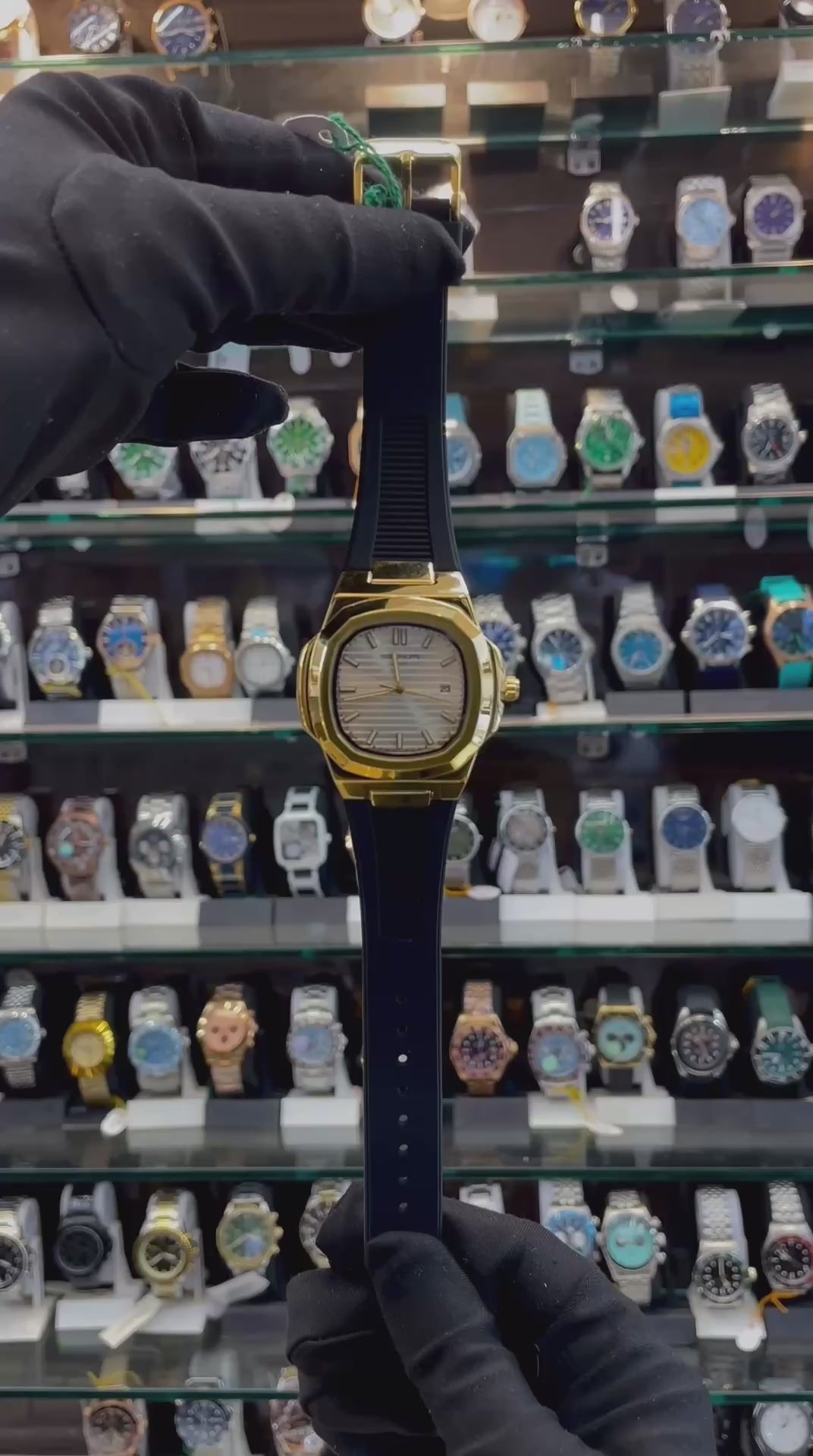 PATEK PHILIPPE NOW IN SLIM BODY FOR MENS GREEN BLACK 🖤