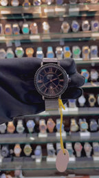 FOSSIL GIRLS WATCH ⌚ SLIM STRAP FULL BLACK 🖤