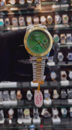 ROLEX DAY-DATE IN DUAL TONE FOR MENS GREEN 💚 DIAL