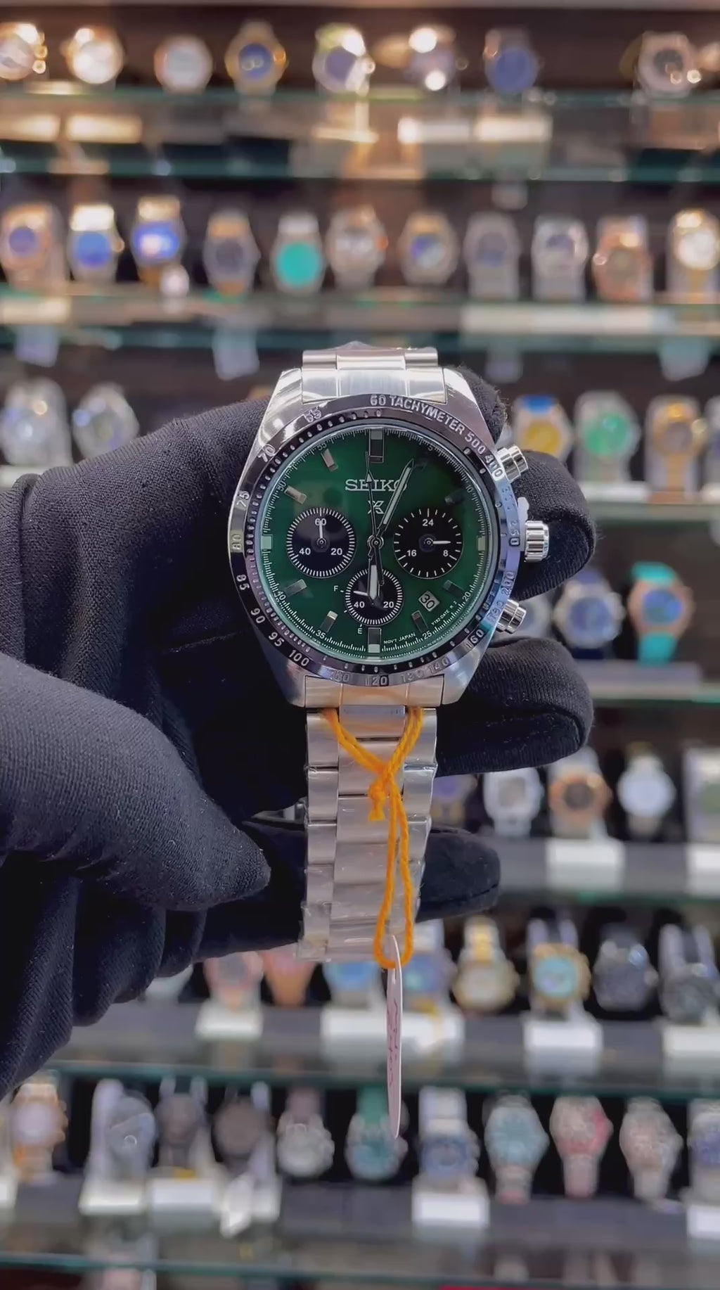 SEIKO PROSPEX SPEEDTIMER SOLAR CHRONOGRAPH UNDER BUDGET FOR MENS GREEN 💚