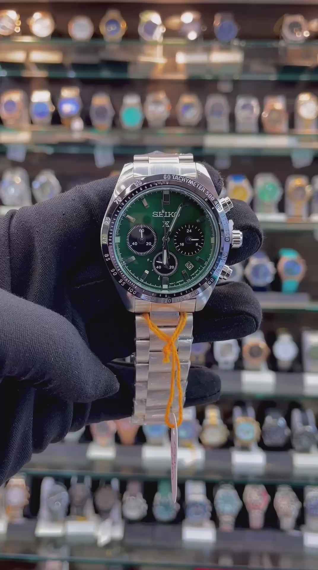SEIKO PROSPEX SPEEDTIMER SOLAR CHRONOGRAPH UNDER BUDGET FOR MENS GREEN 💚