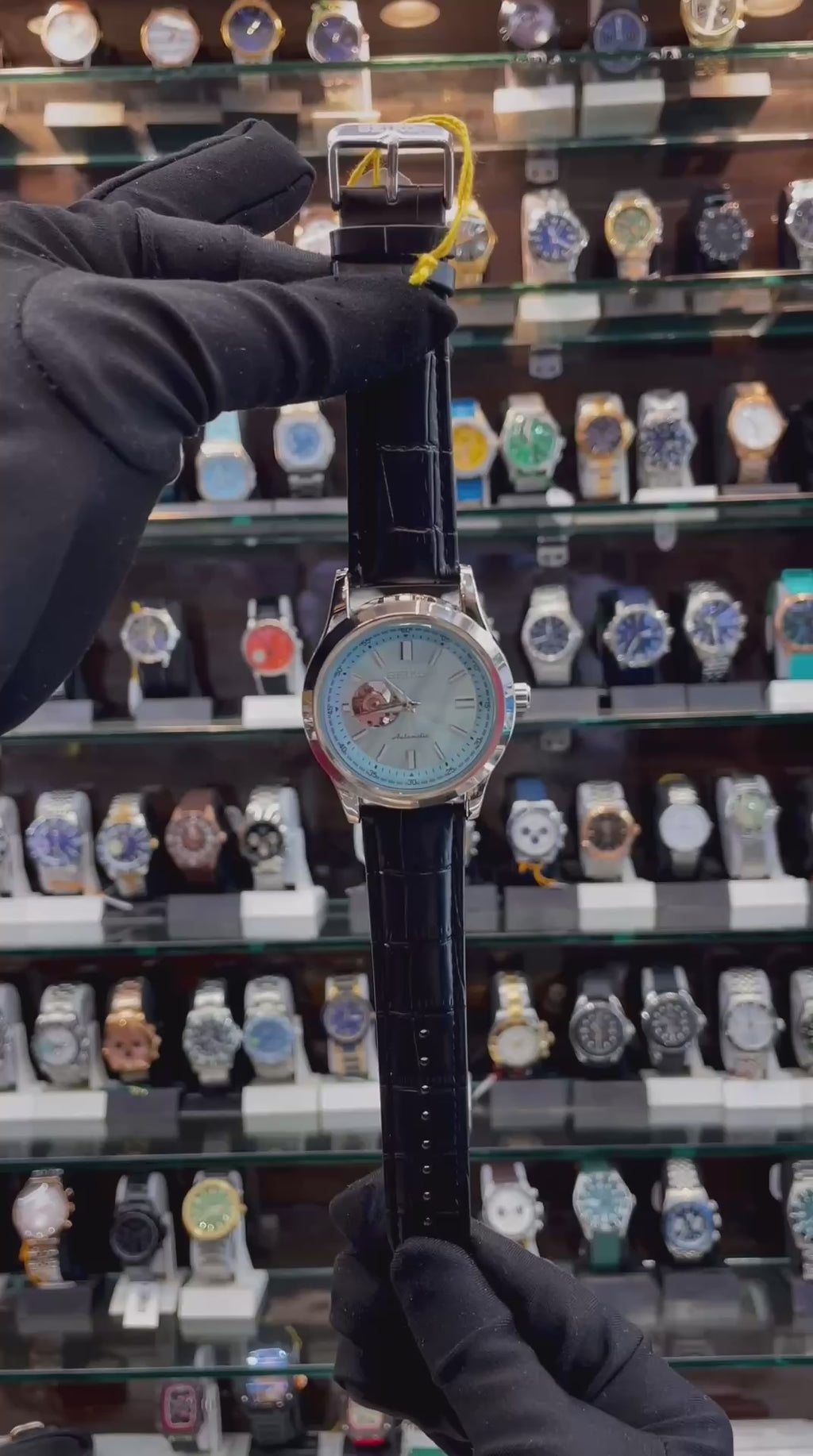 SEIKO MECHANICAL OPEN HEART ❤️ WATCH ⌚ FOR MENS SKY BLUE 💙