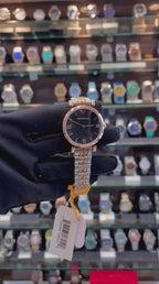 EMPORIO ARMANI. ROSE 🌹 GOLD 🥇 DIAL IN  BLACK 🖤 FOR  GIRLS