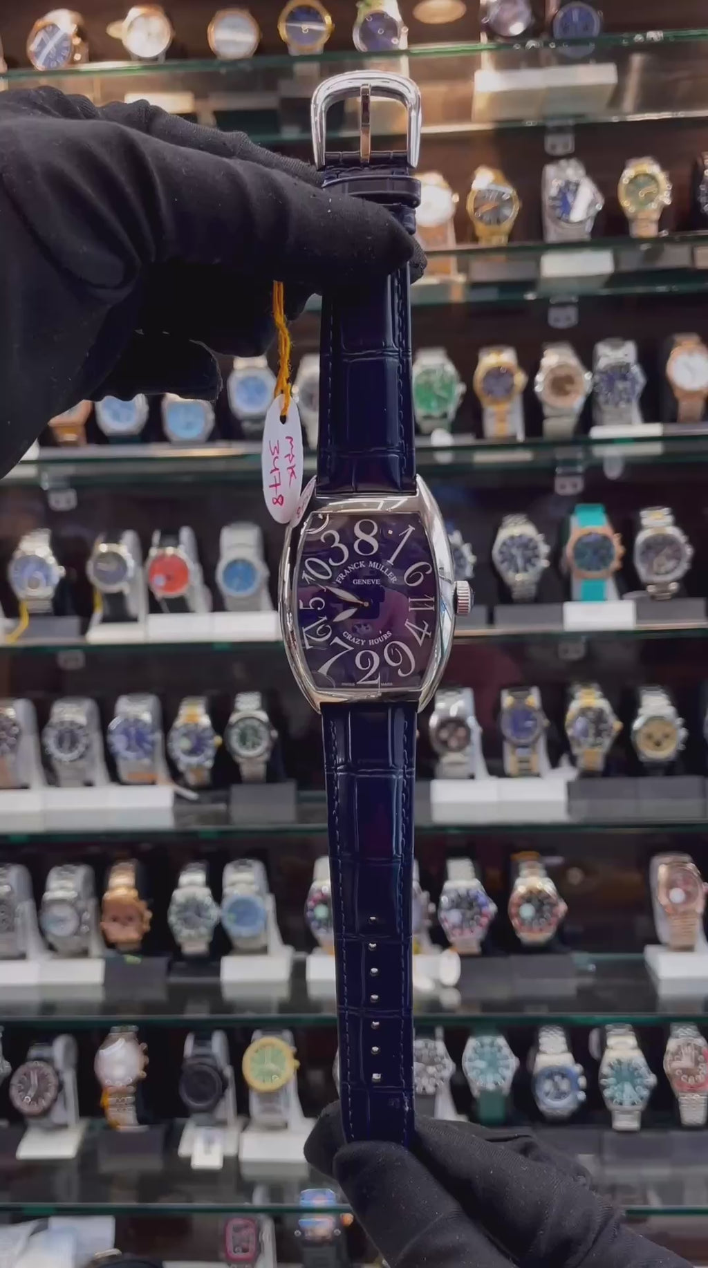 FRANCK MULLER CRAZY HOURS IN MASTER PIECE 🤩 💙 LEATHER