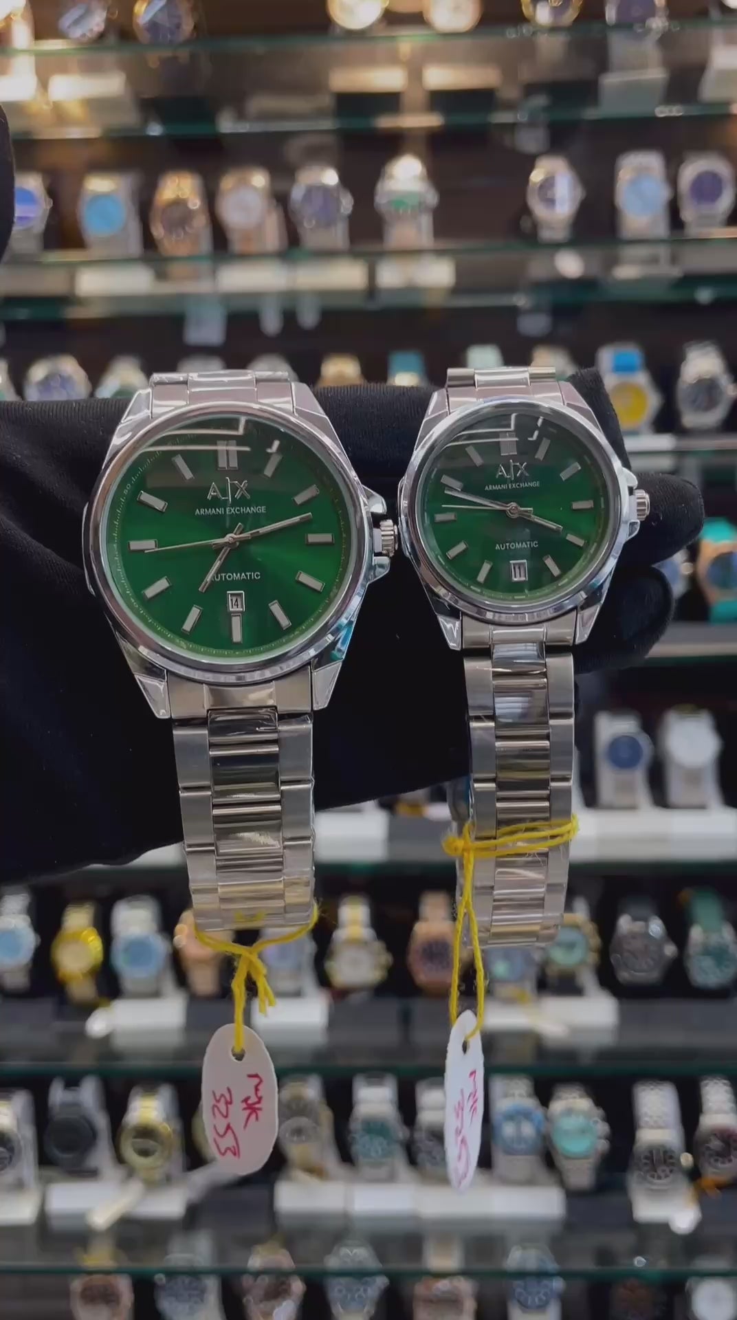 ARMANI EXCHANGE AX NOW IN COUPLE SET GREEN 💚 DIAL