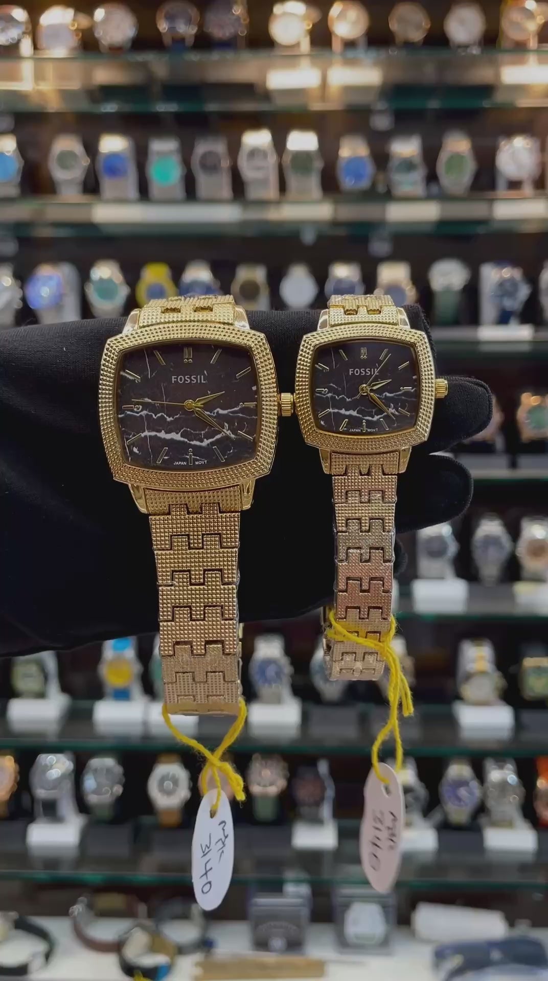 Fossil Machine Luxe Limited-Edition in couple set black dial