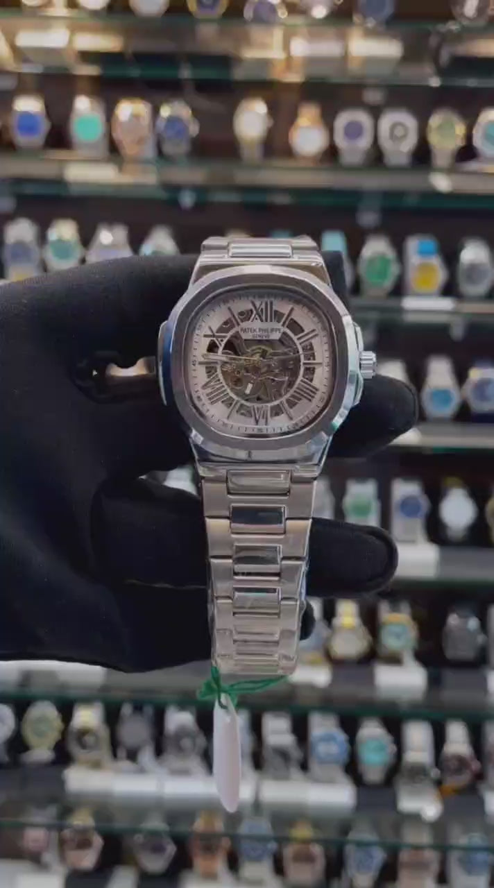 PATEK PHILLIPE AUTOMATIC NOW IN TRANSPARENT DIAL 💗WHITE 🤍