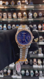Rolex Day-Date Dual Tone Blue Dial Watch for Men