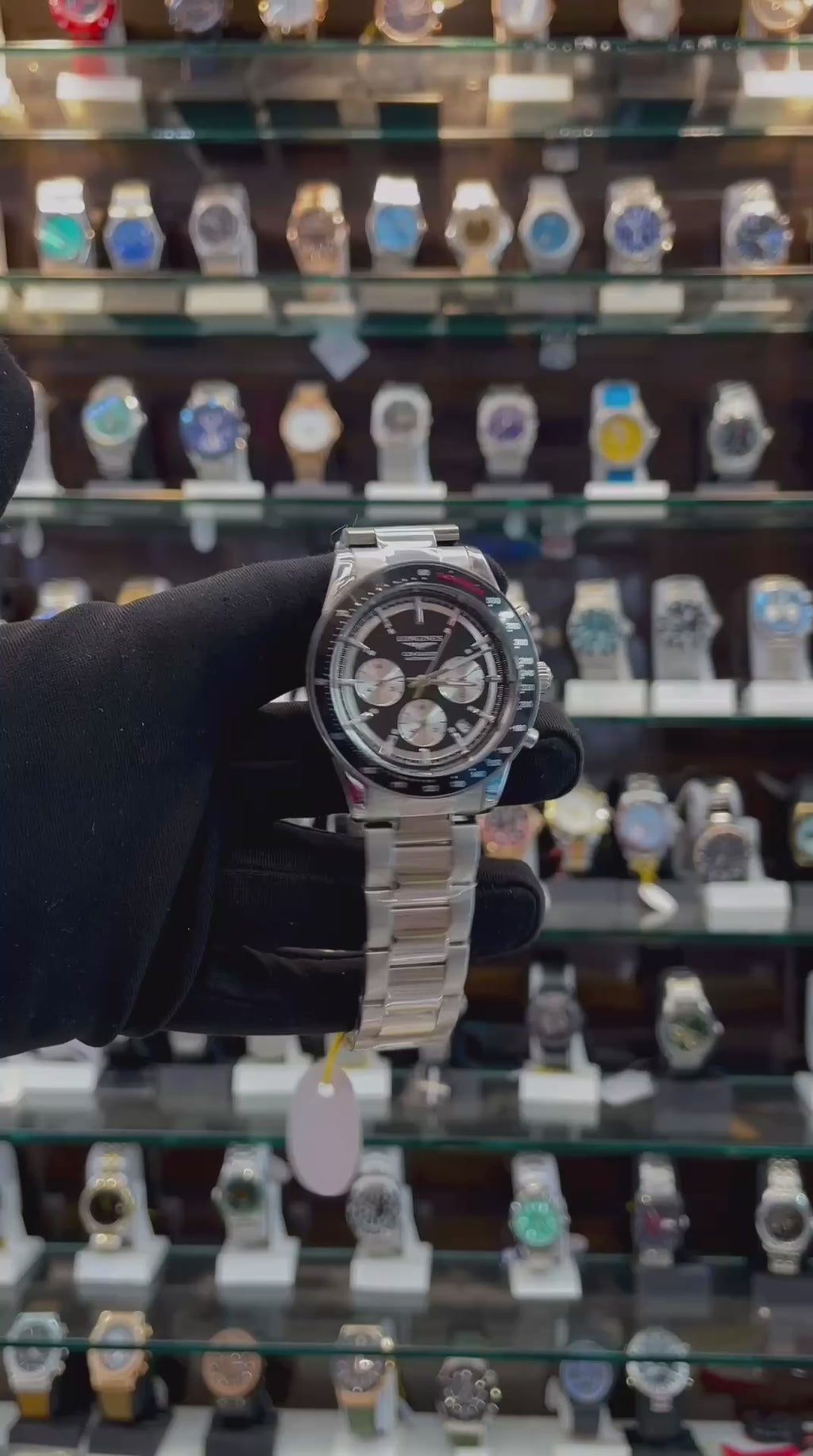 LONGINES CONQUEST CHRONOGRAPH UNDER BUDGET FOR MENS  BLACK 🖤
