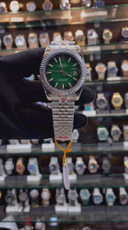 Rolex Date just Green Dial Watch for Men in Master Piece