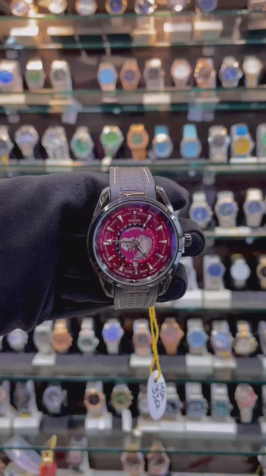 OMEGA SEAMSTER WORLD 🌍 TIME NOW IN BUDGET 😁 FOR MENS 👨  RED ♥️