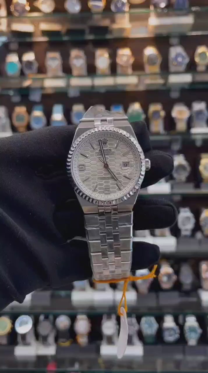 ROLEX LAND DWELLER IN AUTOMATIC JAPAN MOVT FOR MENS WHITE 🤍