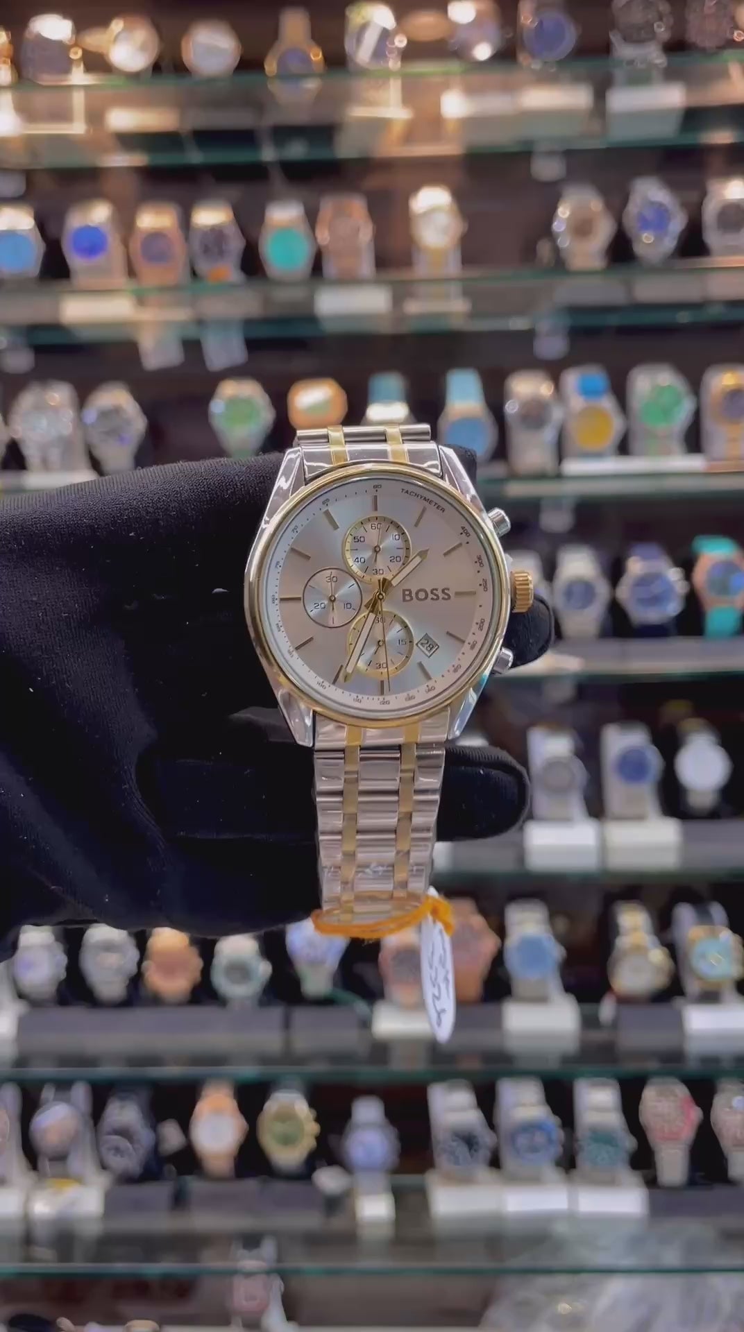 BOSS CHRONOGRAPH BLUE DIAL 💝 FOR MENS WHITE 🤍