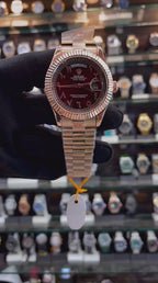 Rolex Day-Date Automatic Arabic Dial Brown Watch for Men