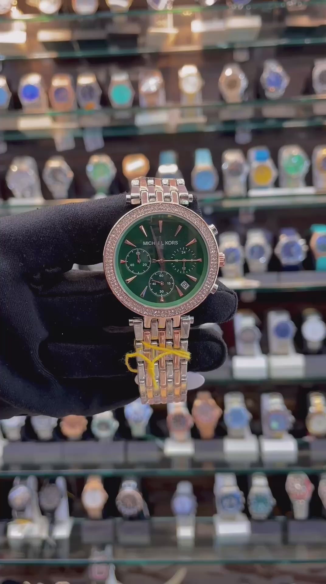 MICHEAL KORS (MK) CHRONO WATCH FOR GIRLS 🤩 DUAL TONE GREEN 💚