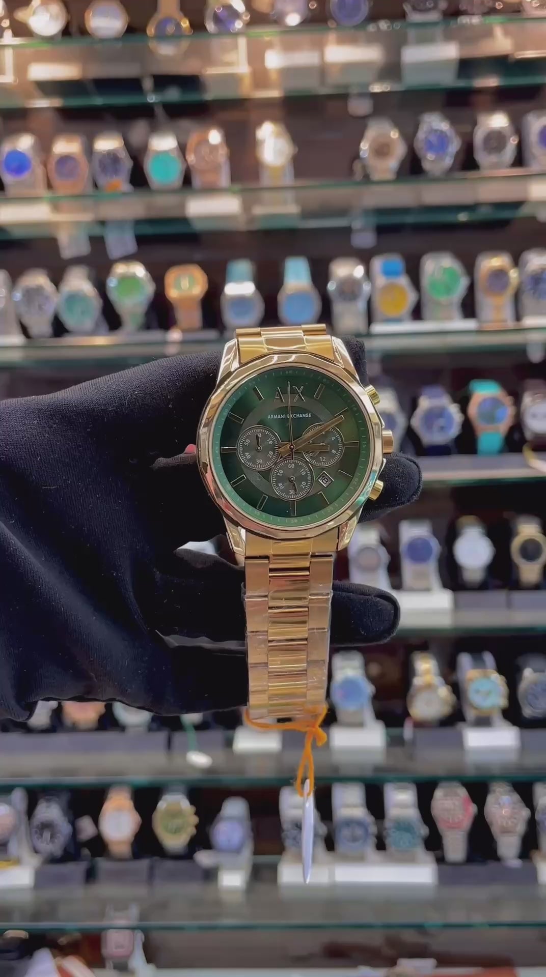 ARMANI EXCHANGE AX IN CHRONOGRAPH FOR MENS GREEN 💚 DIAL