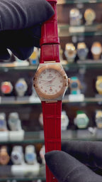 OMEGA CONSTELLATION WITH ALLIGATOR RED ♥️ STRAP IN MASTER PIECE