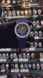 RADO CAPTAIN COOK HIGH-TECH CERAMIC SKELETON BLUE 🔵 IN SILICON BLUE 💙 TRANSPARENT DIAL 💝