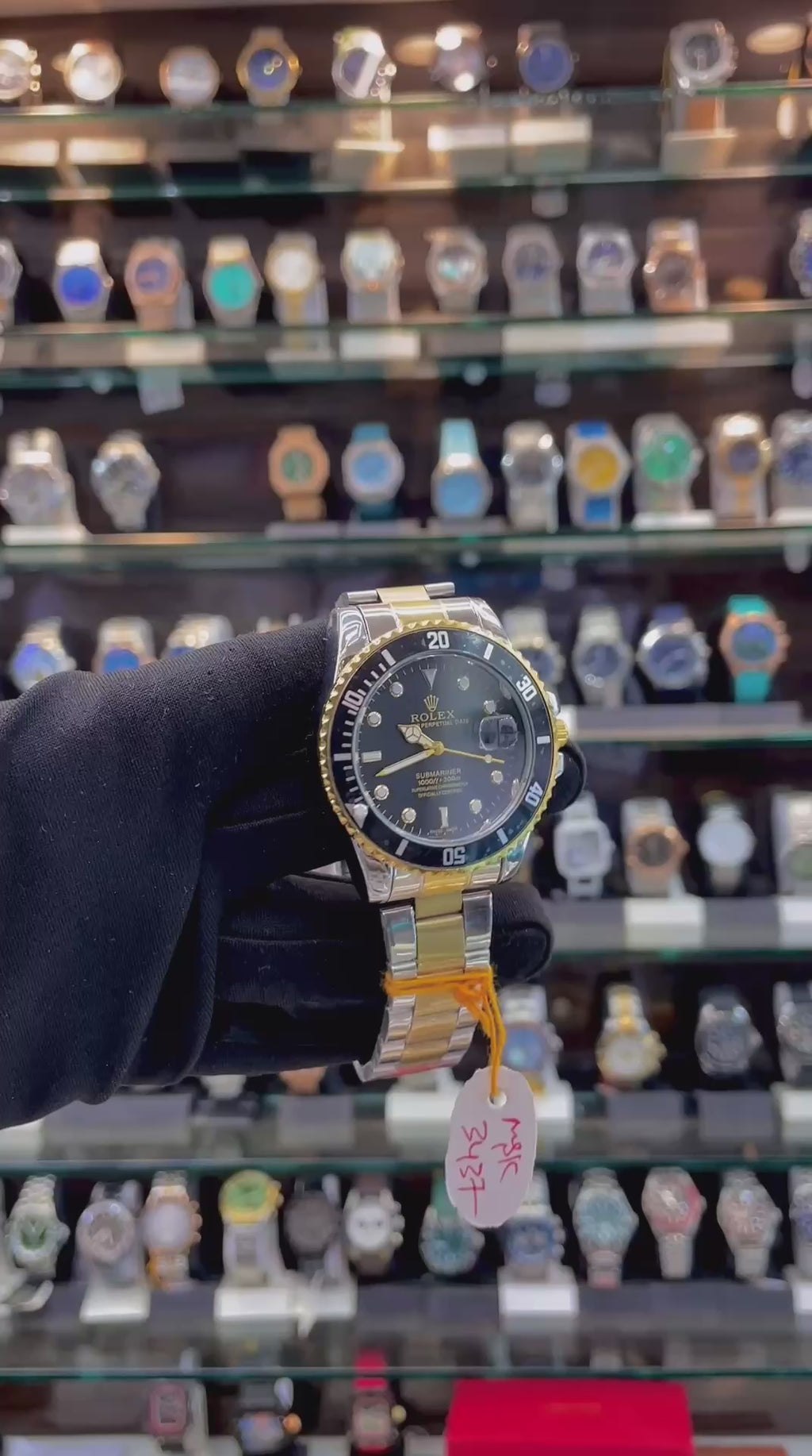 ROLEX OYSTER PERPETUAL DATE SUBMARINER DUAL TONE