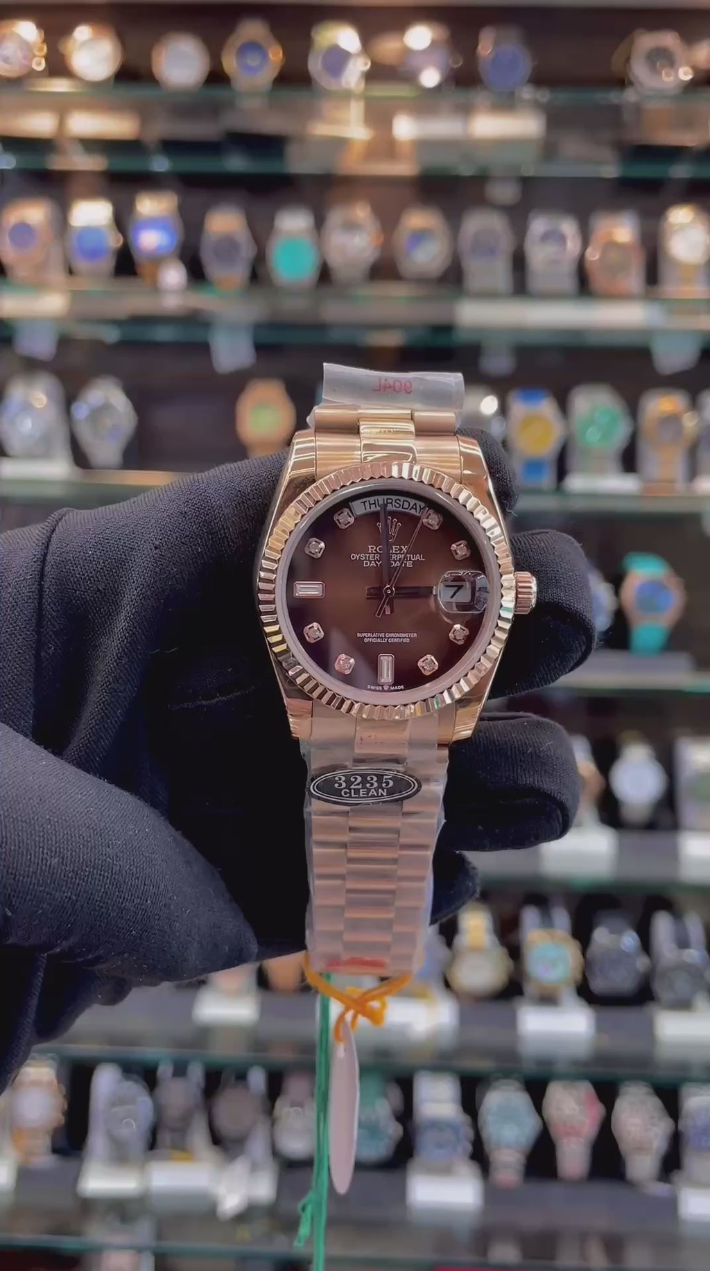 ROLEX DAY-DATE 36MM IN SEMI-ETA 18 CT EVEROSE GOLD 🥇